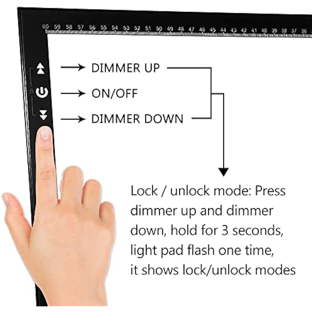 A2 Artist Tracing Light Box – 5500 Lux Dimmable LED Pad