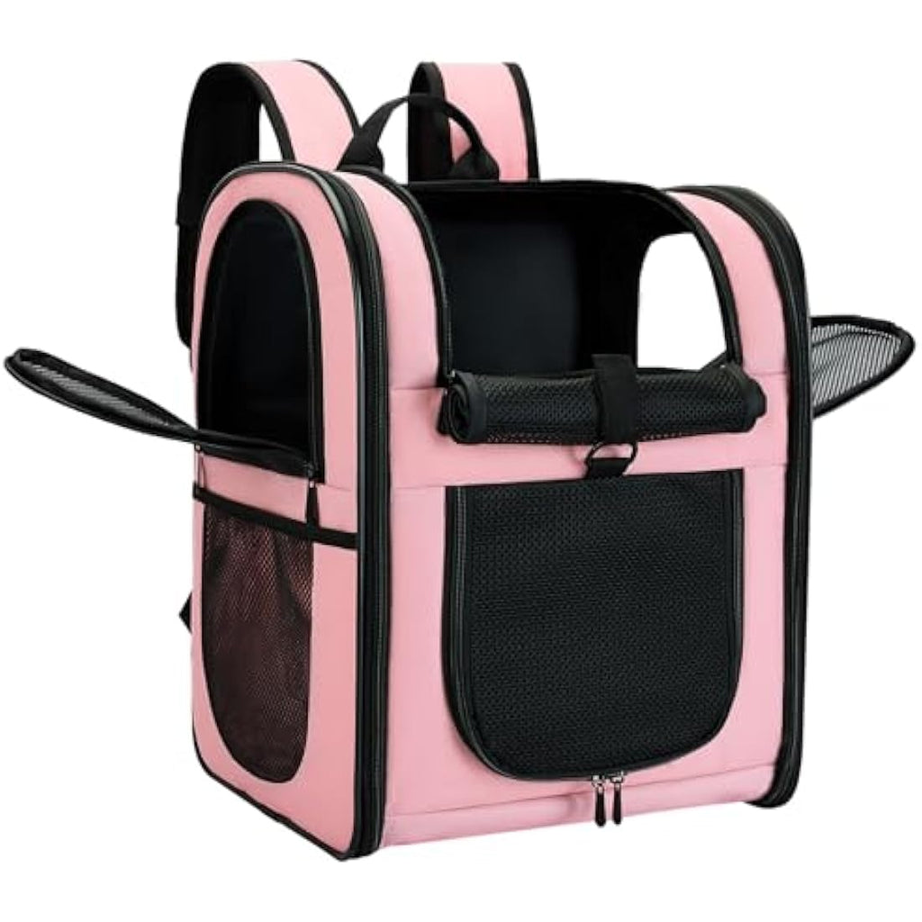 Apollo Walker Pet Carrier – Breathable Mesh Backpack for Hiking & Travel, Pink
