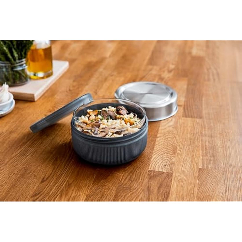 Black+Blum Glass Lunch Pot – Leakproof 750ml Meal Prep Bowl, Slate
