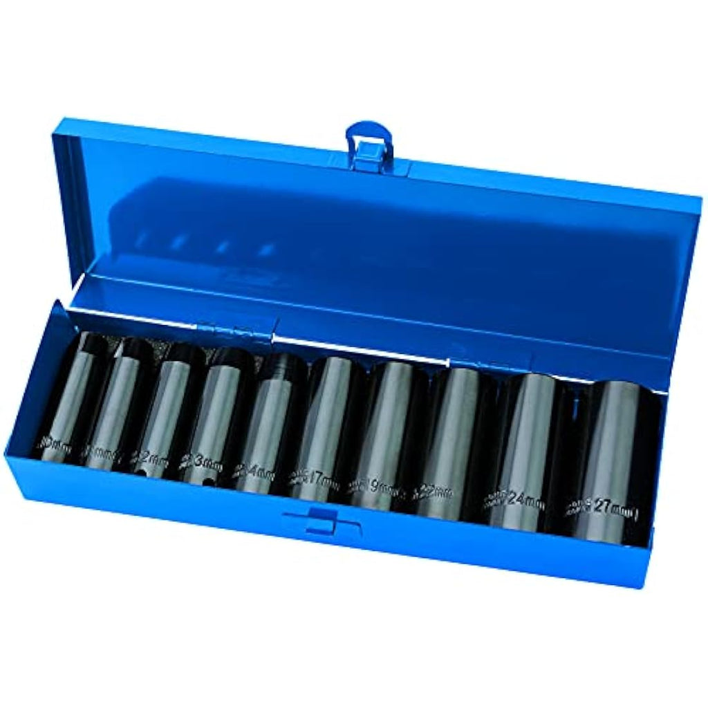 Draper Expert Hi-Torq 1/2" Square Drive Impact Metric Socket Set - 10pc