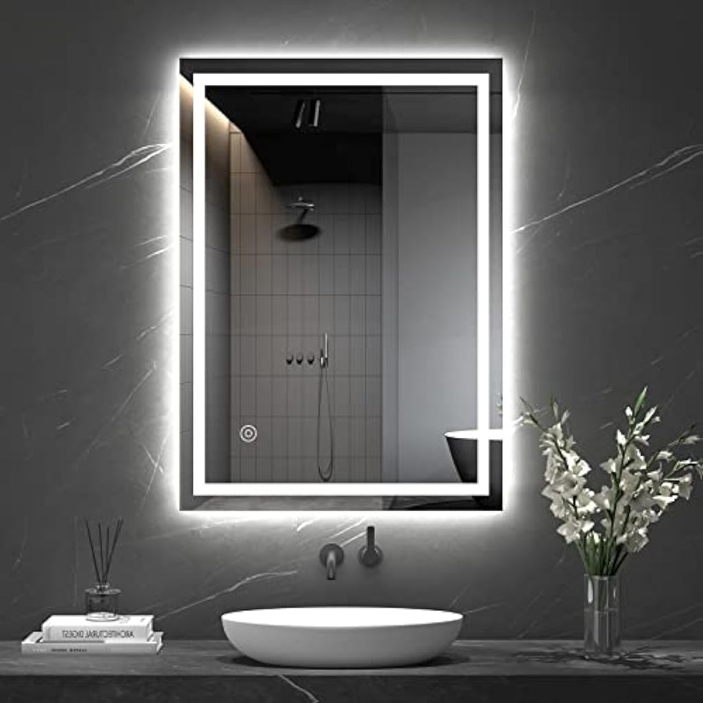 Dripex LED Bathroom Mirror – 500x700mm Anti-Fog Wall Mounted Vanity