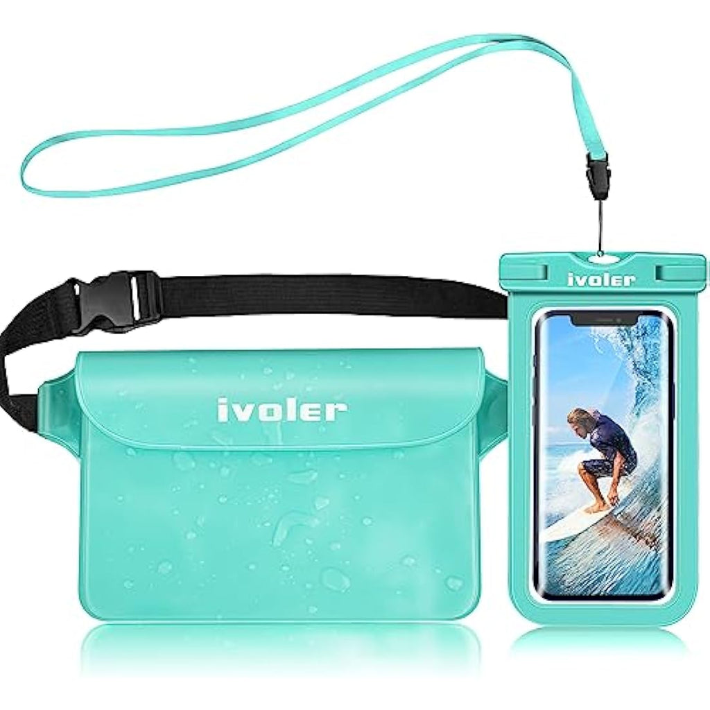 ivoler Waterproof Pouch and Phone Case Set for Swimming – Green
