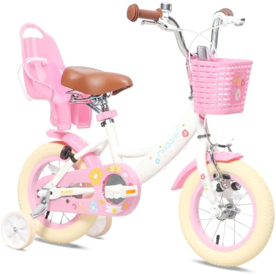 Glerc Maggie 12 Inch Girls Bicycle with Doll Seat and Basket