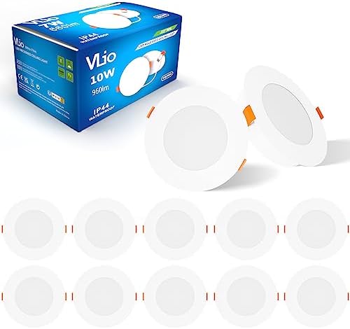Jolof Store Ultra Slim LED Recessed Ceiling Lights | 6000K Cool White | 10 Pack