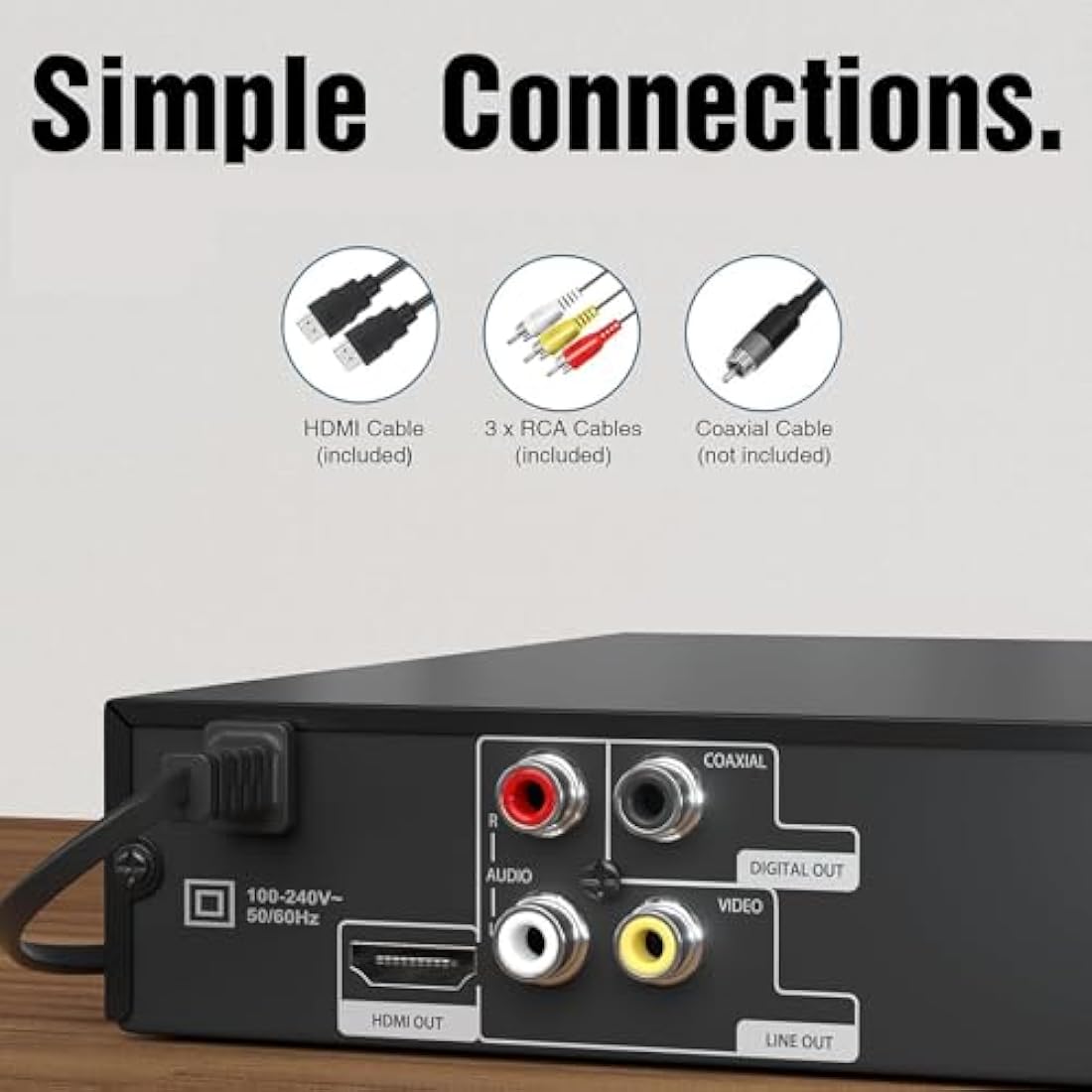 Multi-Region DVD Player – 1080p HDMI Upscaling & USB (LP-099UK)
