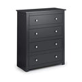 Julian Bowen Radley 4 Drawer Chest | Anthracite Modern Bedroom Storage