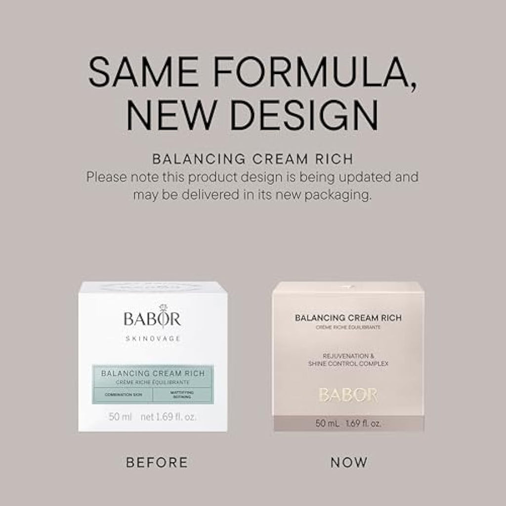 BABOR Skinovage Balancing Cream Rich – Mattifying Face Care, 50 ml