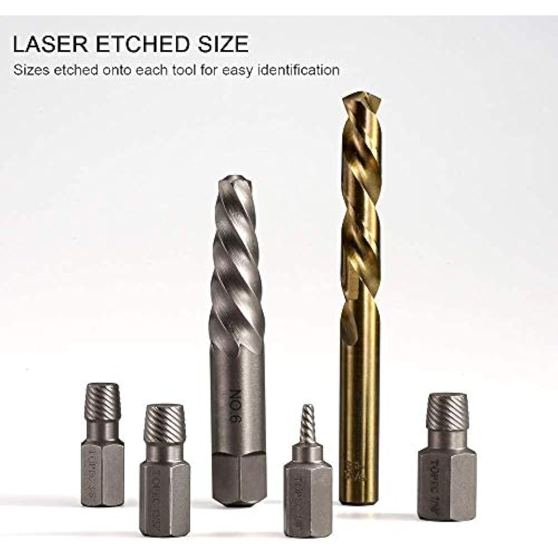 Topec 35-Piece Screw Extractor and Left Hand Drill Bit Set | CR-MO Steel