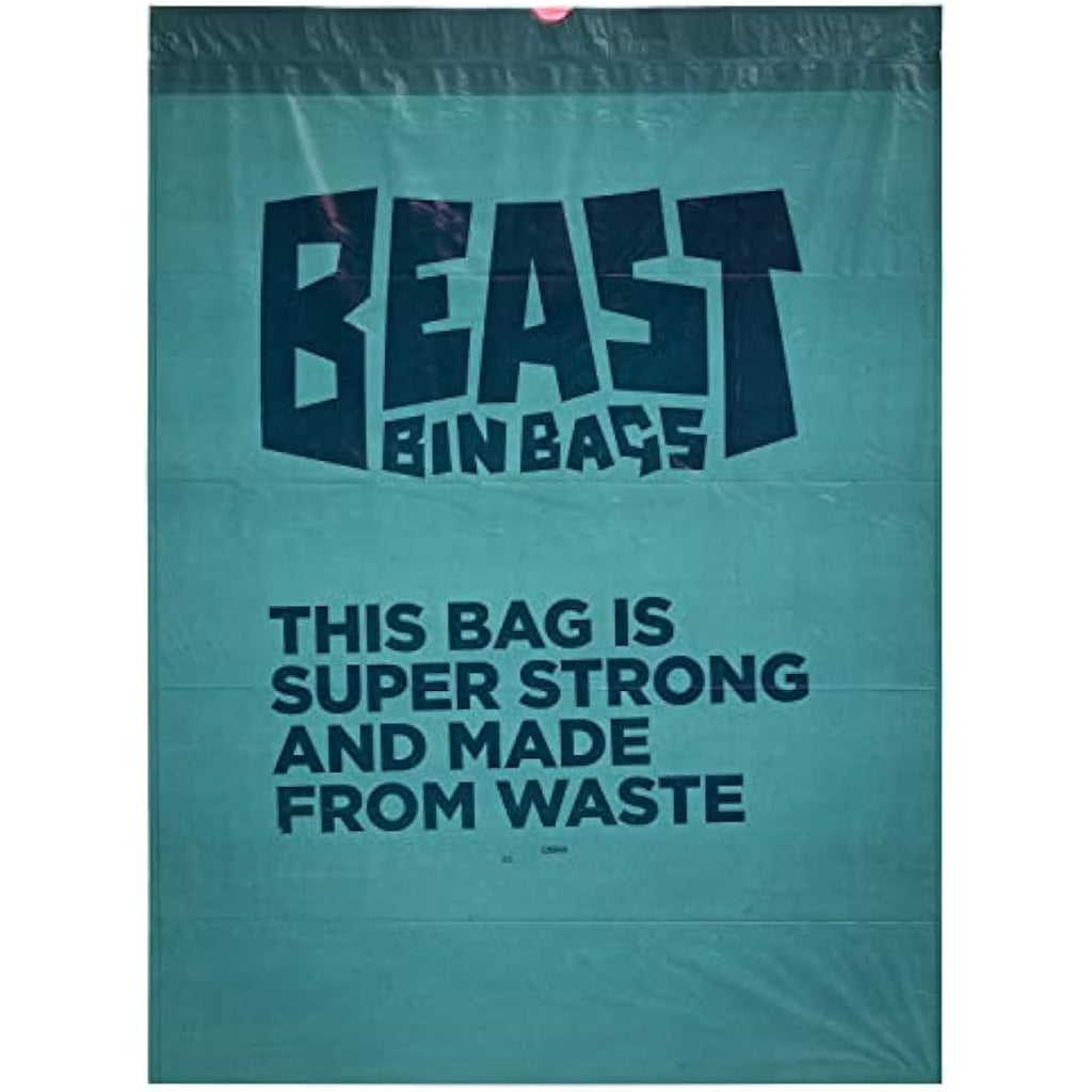 Beast Bin Bags – 50L Heavy Duty Recycled Drawstring Liners (200 Pack)