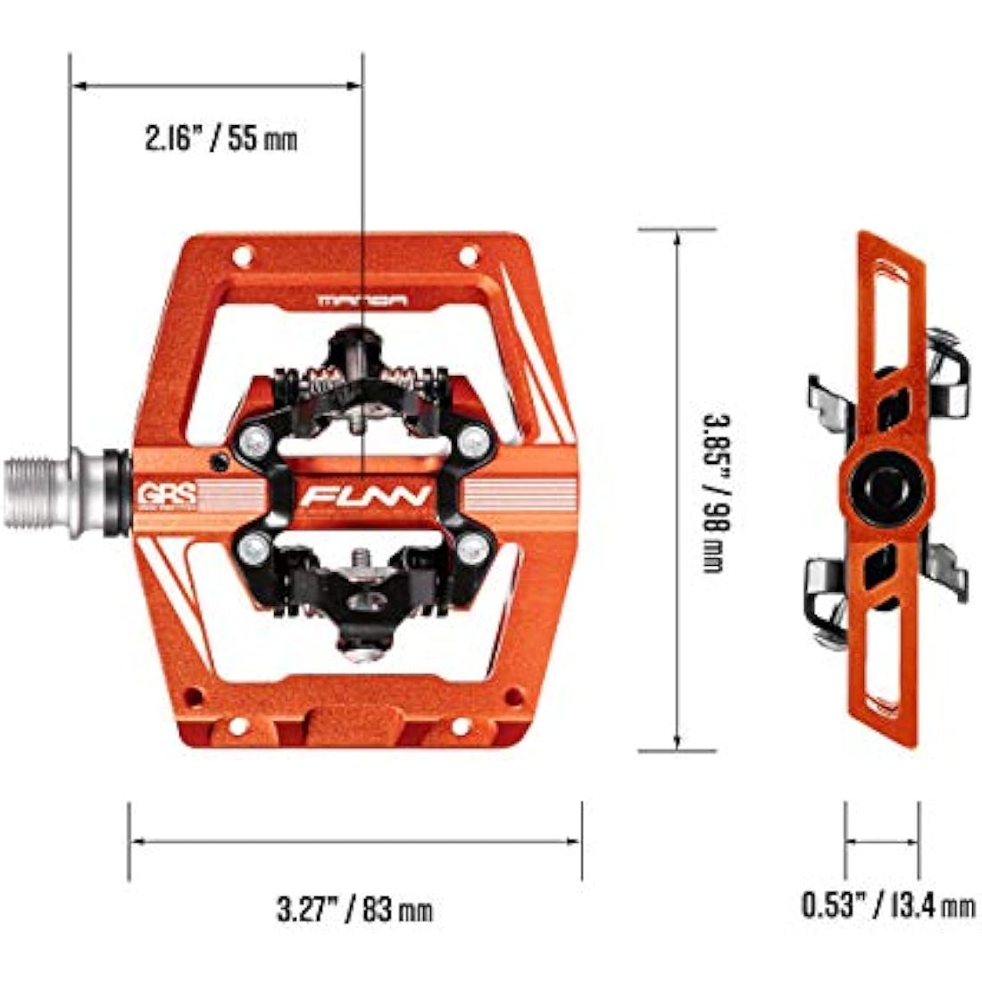Funn Mamba S MTB Clipless Pedals | Double Sided SPD Compatible
