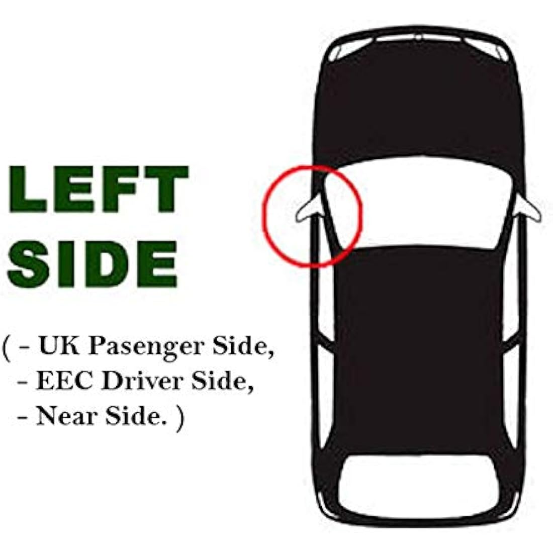 Toyota Aygo Convex Wing Mirror Glass | Left Hand Passenger Side 2009-2015