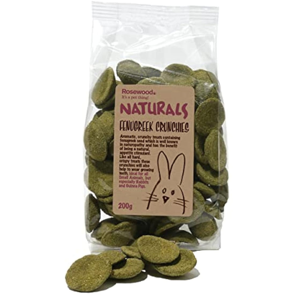 Rosewood Naturals Fenugreek Crunchies – Natural Small Animal Treats, 200g