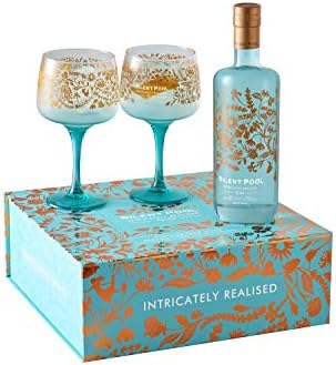 Silent Pool Gin Gift Set – 70cl Botanical Spirit with 2 Copa Glasses