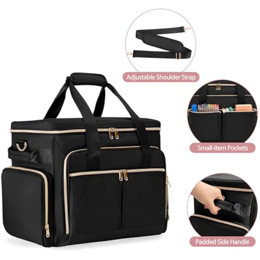 Prokva Rolling Teacher Bag | Wheeled 15.6” Laptop Tote with Trolley