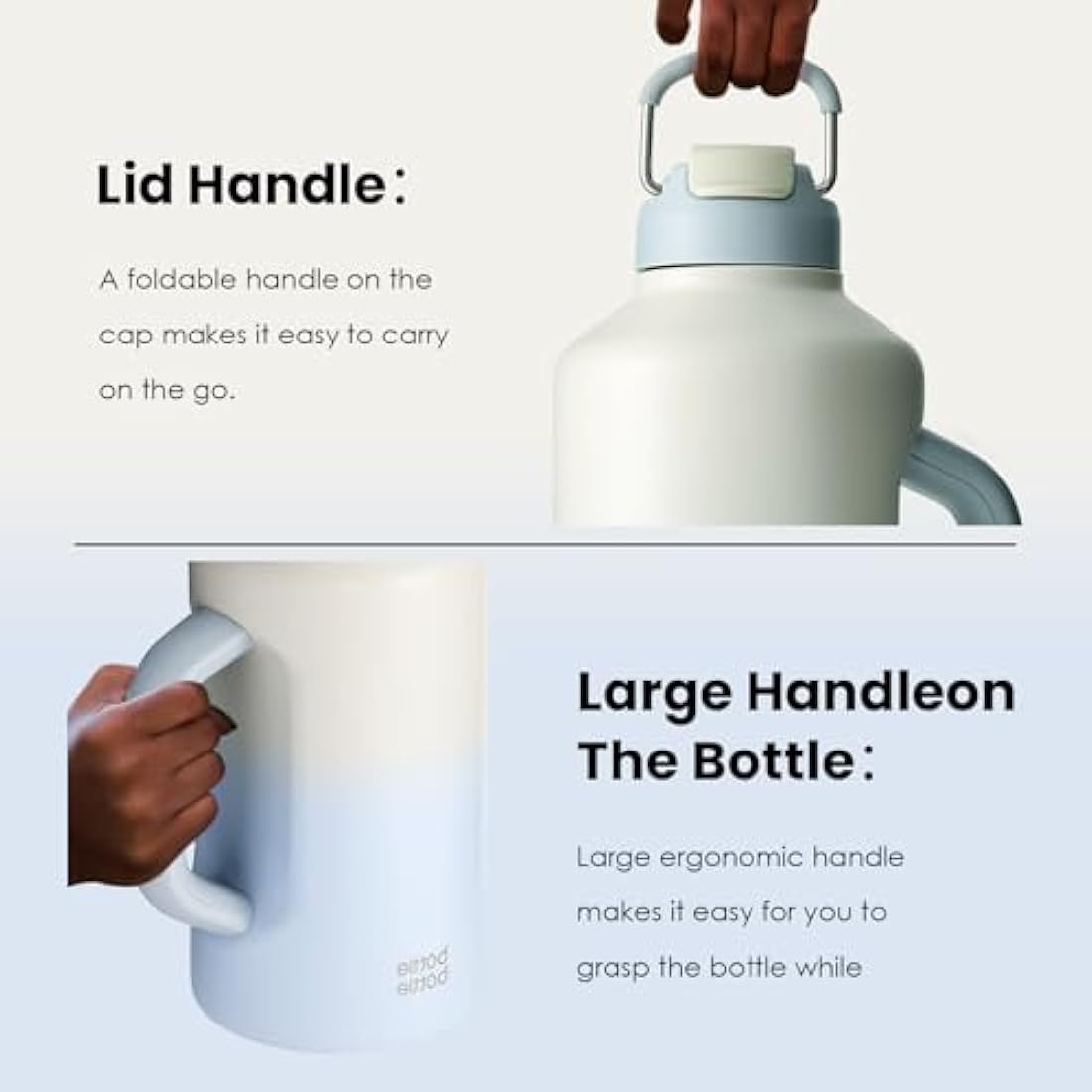 Bottle Bottle 64 oz Insulated Stainless Steel Water Bottle with Straw