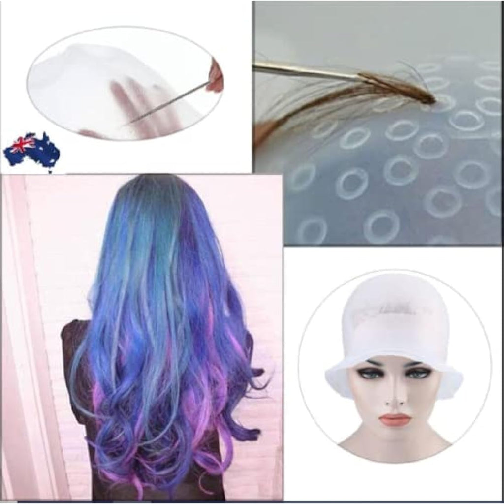 MAGICAP Pro Silicone Highlighting Cap with Hook – Clear Salon Frosting Tool
