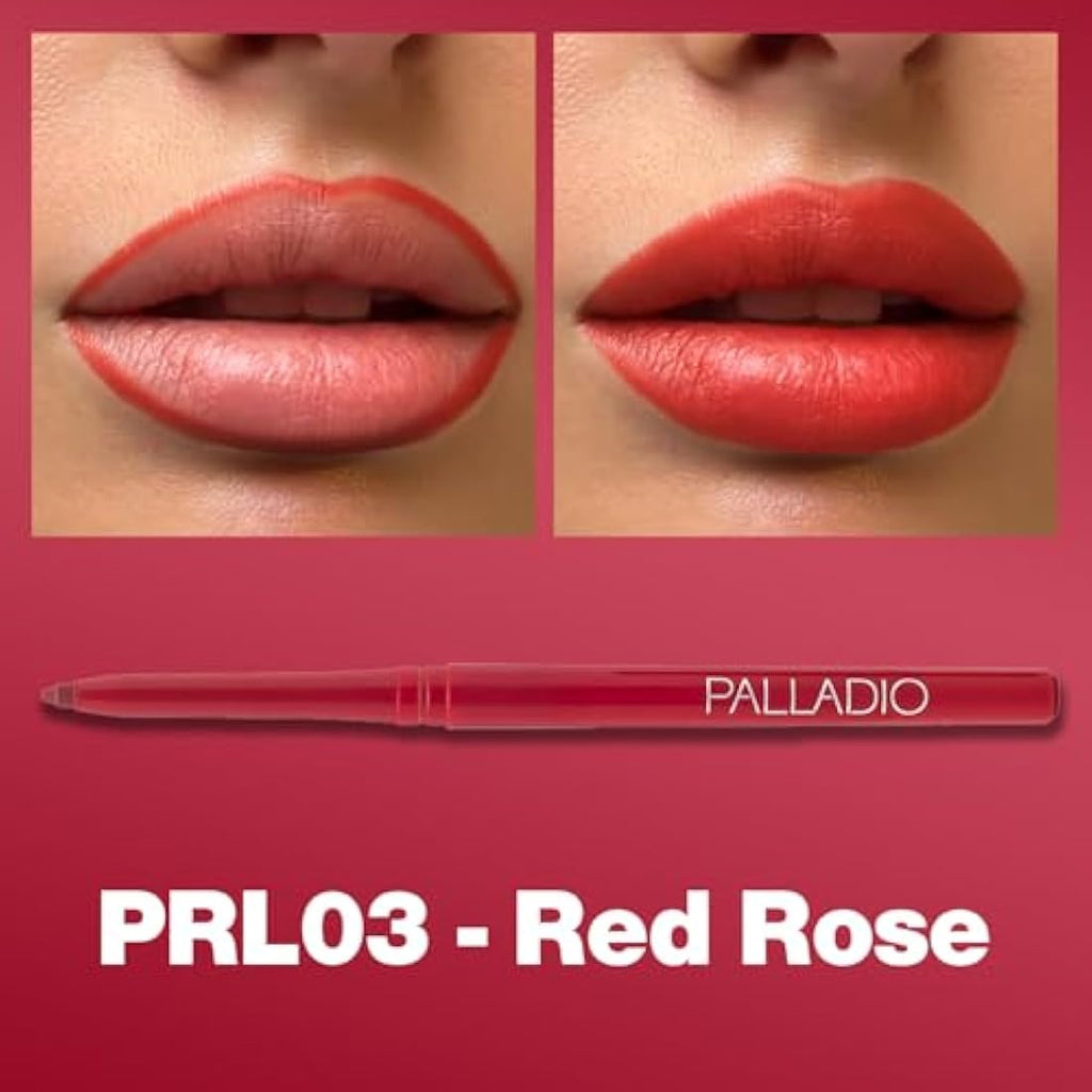 Palladio Automatic Waterproof Retractable Lipstick – 03 Red Rose