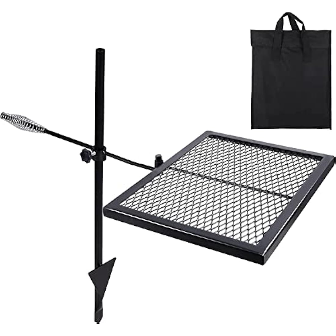 REDCAMP Swivel Campfire Grill – Heavy Duty Steel Grate for Open Fire
