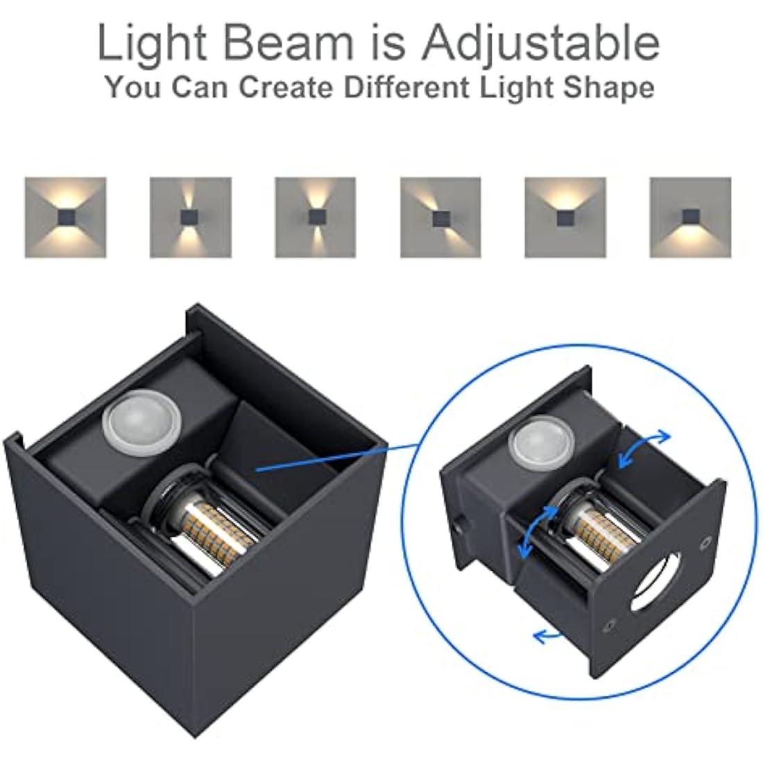 Klighten Outdoor Wall Light with Motion Sensor – 2PCS IP54 3000K