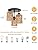 FORCOSO Boho Rattan Ceiling Light | 3-Light Handwoven Vintage Chandelier