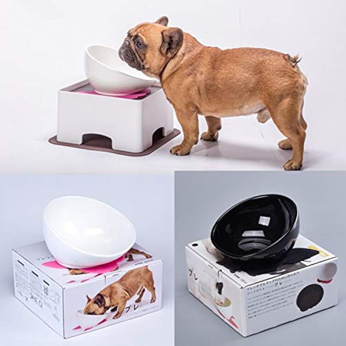 Ceramic Tilted Dog Bowl – Anti-Slip Feeder for Flat-Face Pets