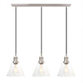 Phansthy Industrial 3-Light Pendant Light | Adjustable Glass Ceiling Lamp