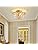 Modern Gold Crystal Chandelier | Semi-Flushmount Ceiling Light