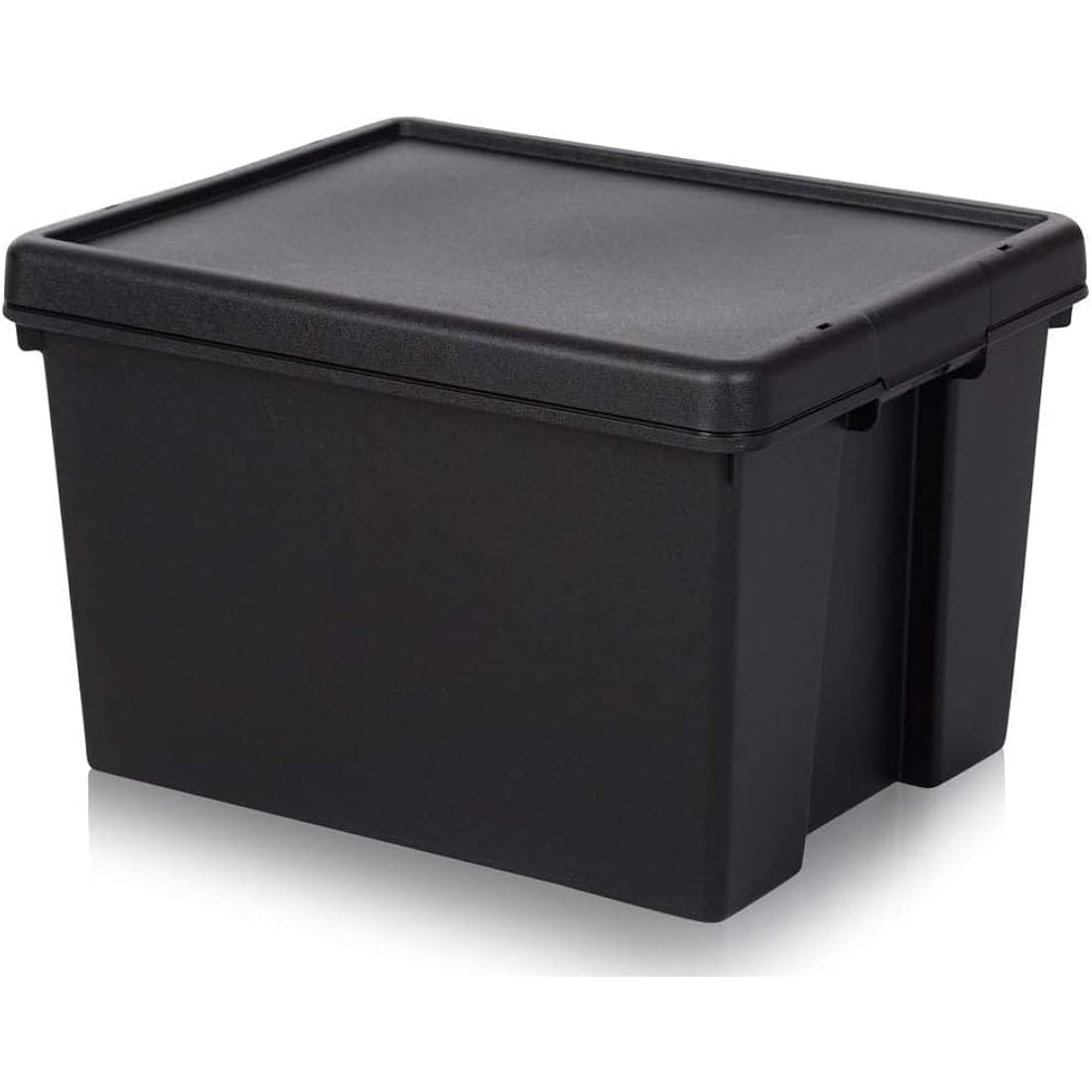 Tenlite 45L Heavy Duty Recycled Plastic Storage Boxes with Lids | Set of 2