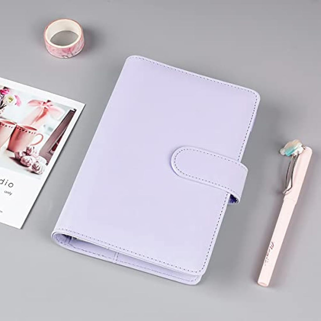 ChangWanna A6 Budget Binder - PU Leather Money Organiser with Cash Envelopes