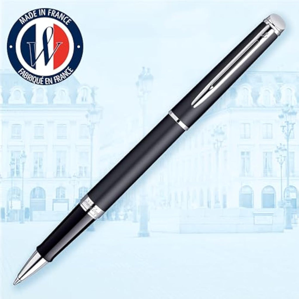 Waterman Hémisphère Rollerball Pen – Matte Black with Chrome Trim