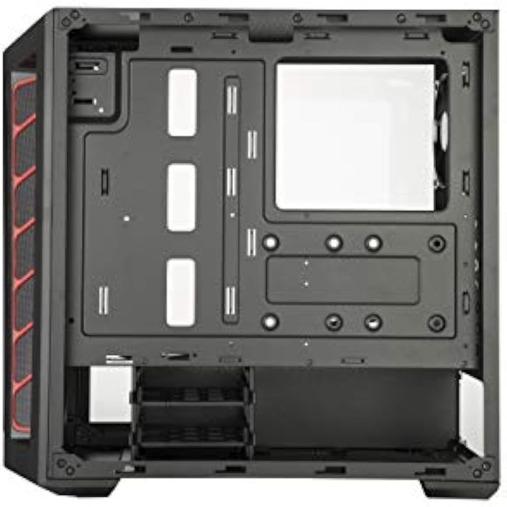 Cooler Master MasterBox MB511 ATX Gaming PC Case – Mesh Front & Red Accent
