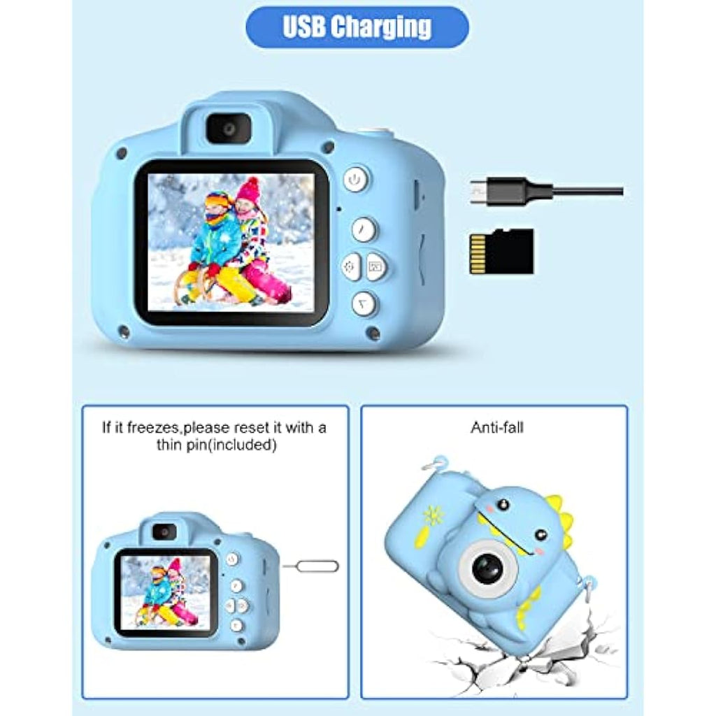 Hangrui Kids Digital Camera – 20MP Dual Lens 1080P Video Toy with 32GB Card