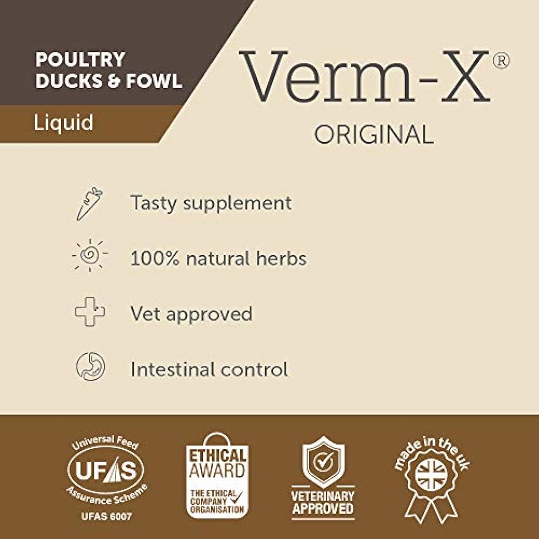 Verm-X Natural Poultry Liquid – Intestinal Hygiene & Gut Health - 500ml