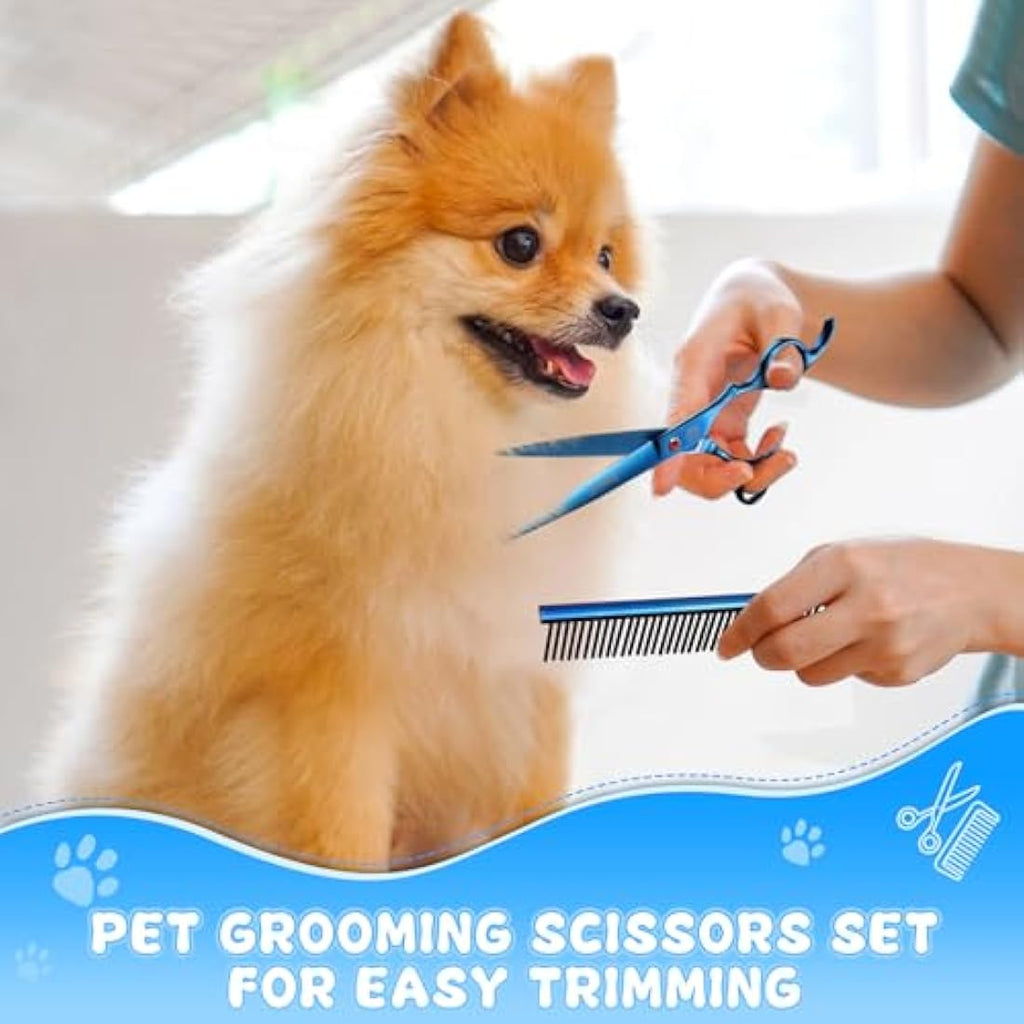 Moontay 8-in-1 Dog Grooming Scissors Set | 440C Stainless Steel Kit
