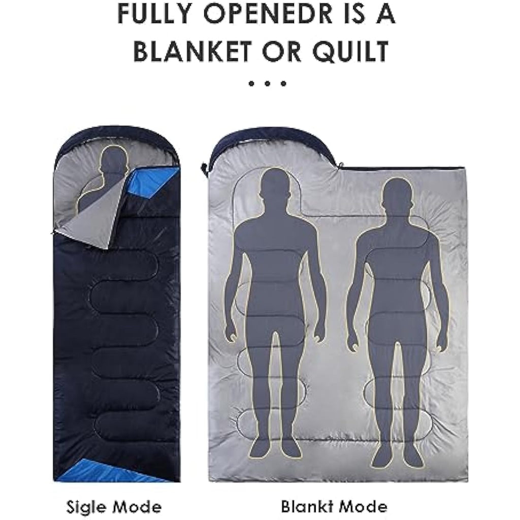 3-Season Sleeping Bag – Lightweight Waterproof Backpacking