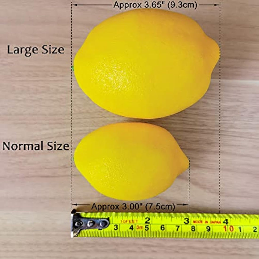 JEDFORE Artificial Lemons - Realistic Fake Fruit for Home Decor, 10 Pack