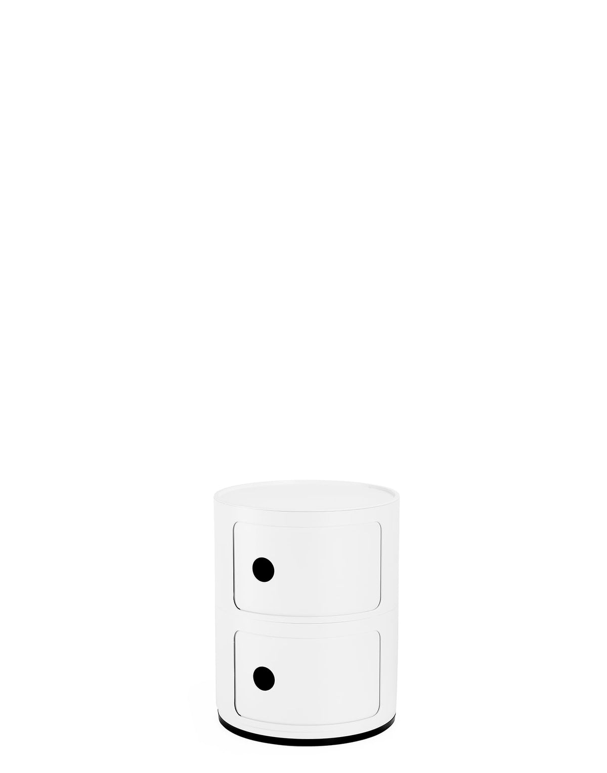 Kartell Componibili Recycled, 2 elements Cabinet, Mat white, Ø 32 x H 40 cm - image 1