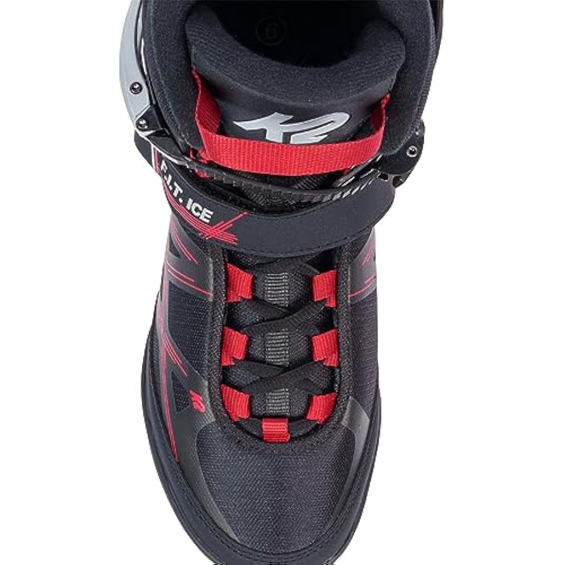 K2 F.I.T. Ice Skates – Men's Recreational Winter Skates, Black/Red