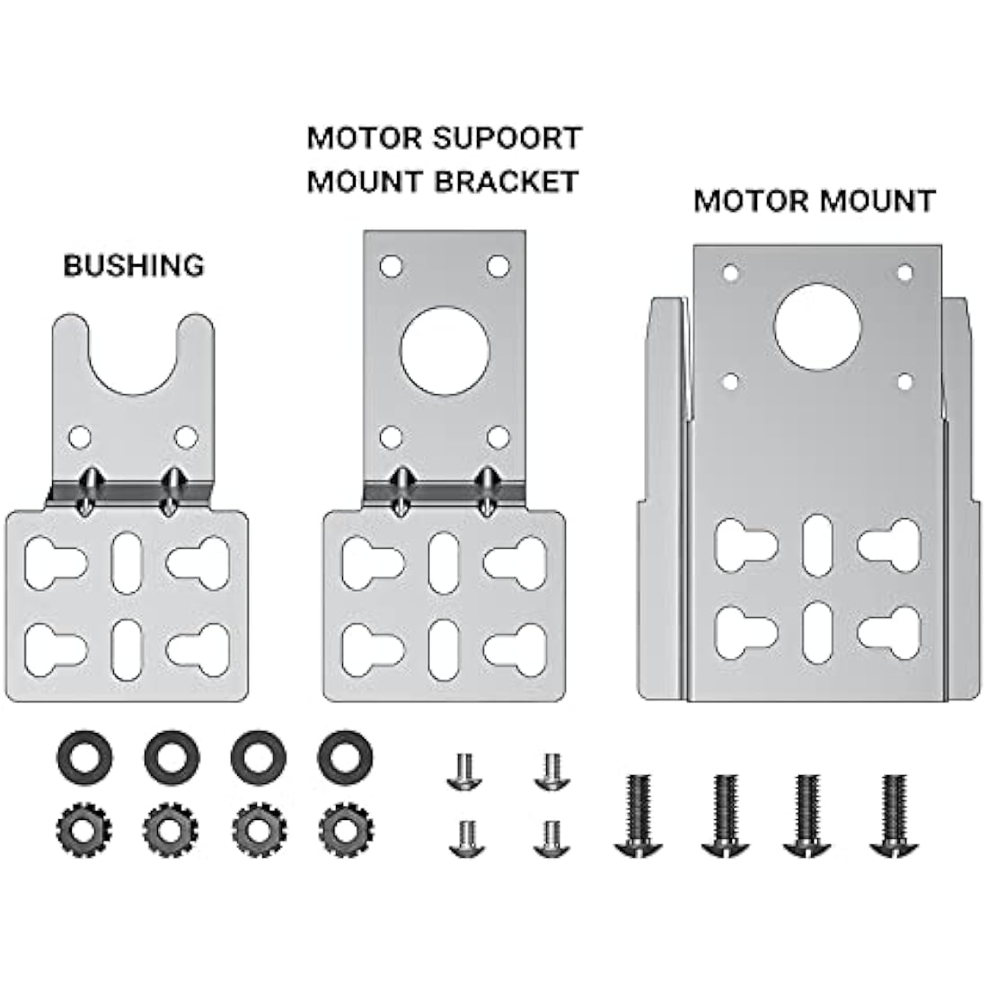 Universal Stainless Steel Rotisserie Motor Bracket Set
