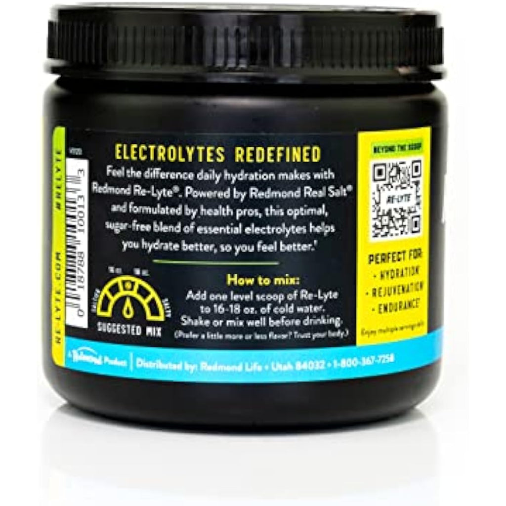 Redmond Re-Lyte Electrolyte Drink Mix - Lemon Lime Hydration Powder
