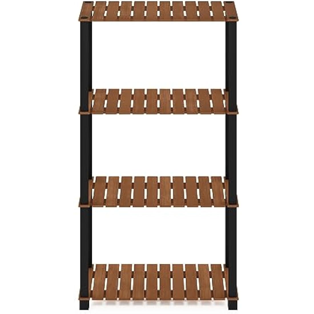Furinno Pangkor 4-Tier Wood Plant Stand – Indoor Outdoor Display Shelf