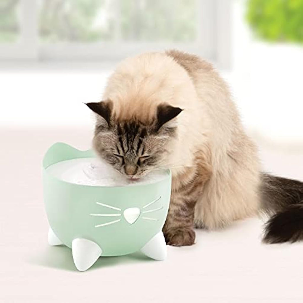 Catit PIXI Cat Drinking Fountain – Green Running Water Dispenser