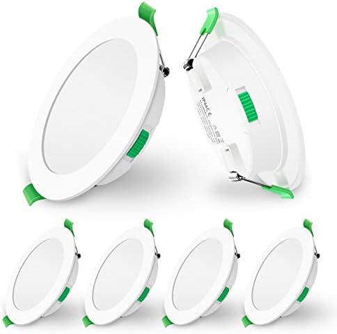 10W LED Recessed Downlights | Ultra-Slim CCT Dimmable IP44 6-Pack