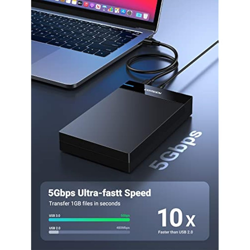 UGREEN USB 3.0 to SATA Hard Drive Enclosure for 2.5/3.5 Inch HDD SSD