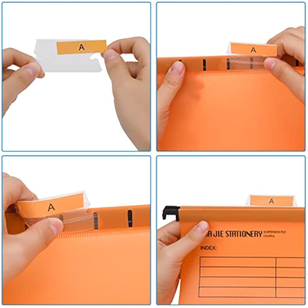 Foolscap Suspension Files – 15 Pack Poly Hanging Folders, Orange