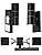 Unikcst Dusk to Dawn Outdoor Wall Lights | IP44 Black Up Down Porch Light