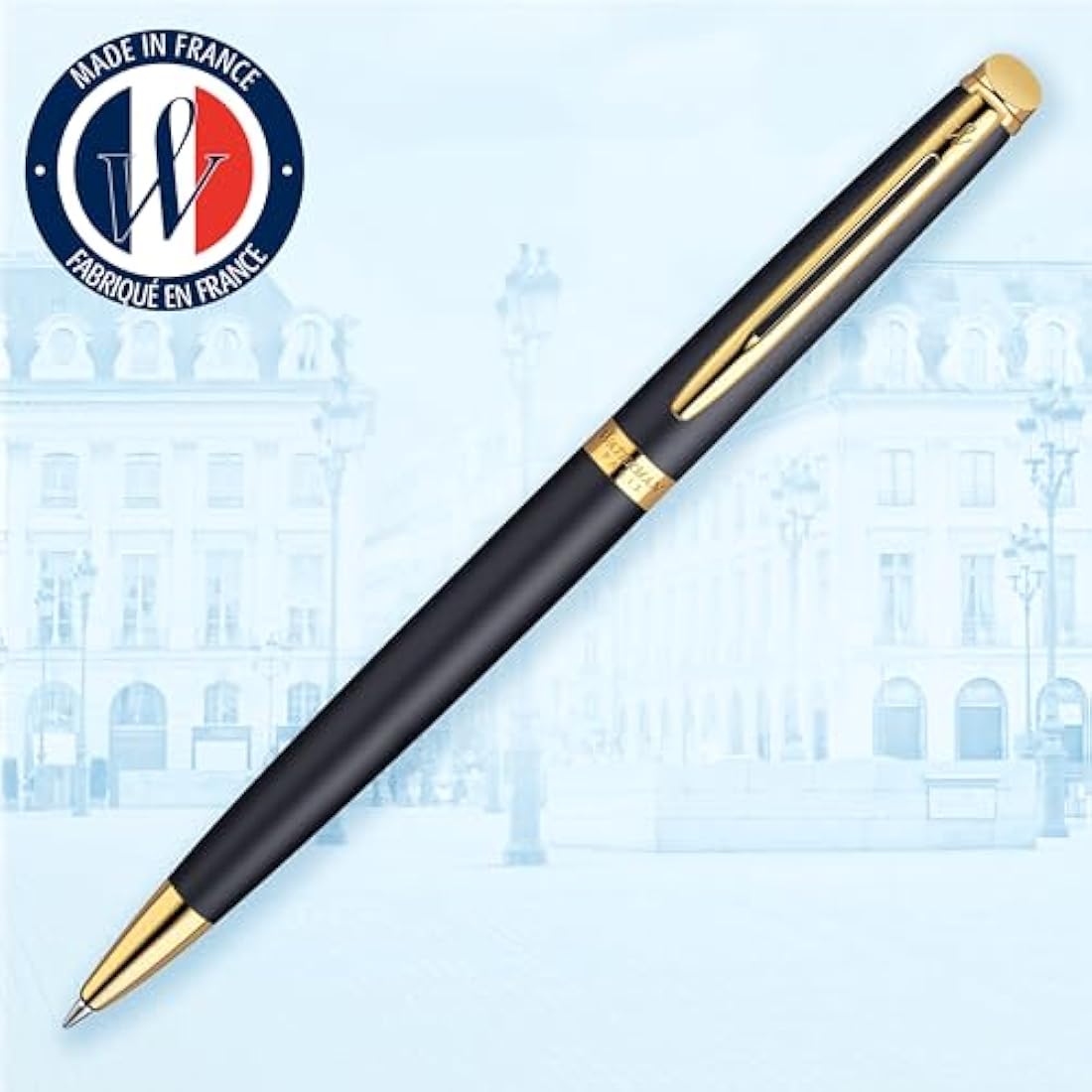 Waterman Hémisphère Ballpoint Pen | Matte Black & 23k Gold Trim