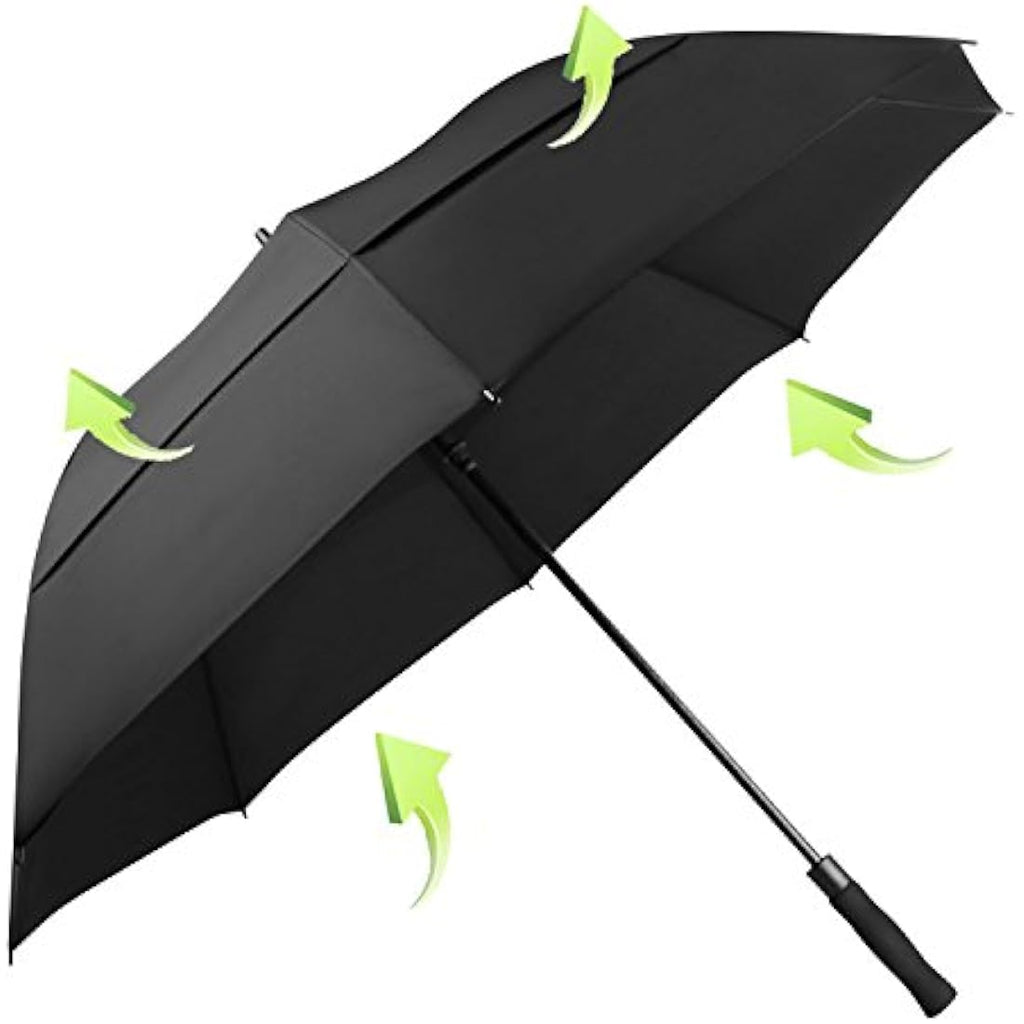 KOLER 62 Inch Golf Umbrella – Windproof Double Canopy UV Protection