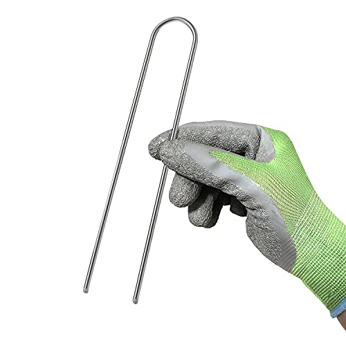 GardenMate 200 Garden Securing Pegs – 3.8mm Galvanised Steel Ground Anchors