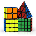 Roxenda Speed Cube Set | 2x2 3x3 4x4 Pyramid Magic Cube 4-Pack